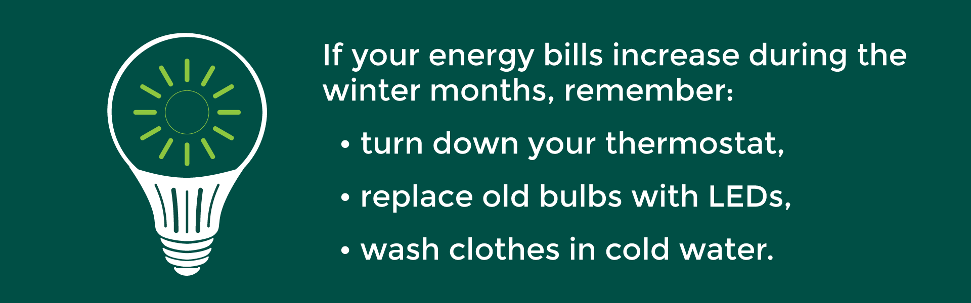 December energy efficiency tip