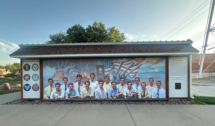 Memorial display honoring veterans in Lucas County